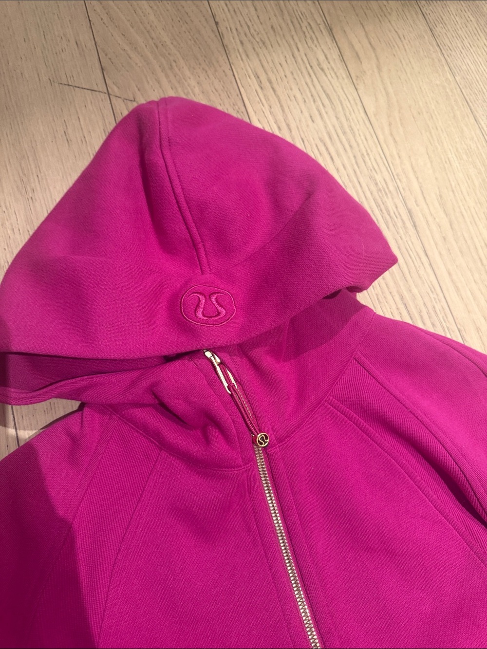 lululemon athletica scuba Fuchsia Half-Zip Hooded Sweatshirt - Picture 3 of 4